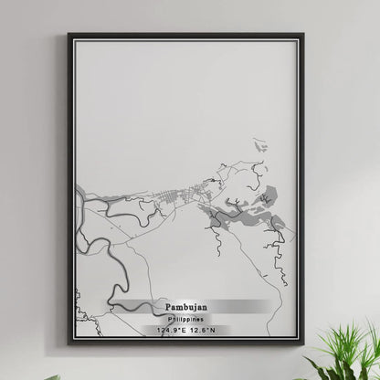 ROAD MAP OF PAMBUJAN, PHILIPPINES BY MAPBAKES