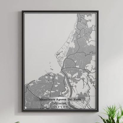 ROAD MAP OF MAGALLANES AGUSAN DEL NORTE, PHILIPPINES BY MAPBAKES
