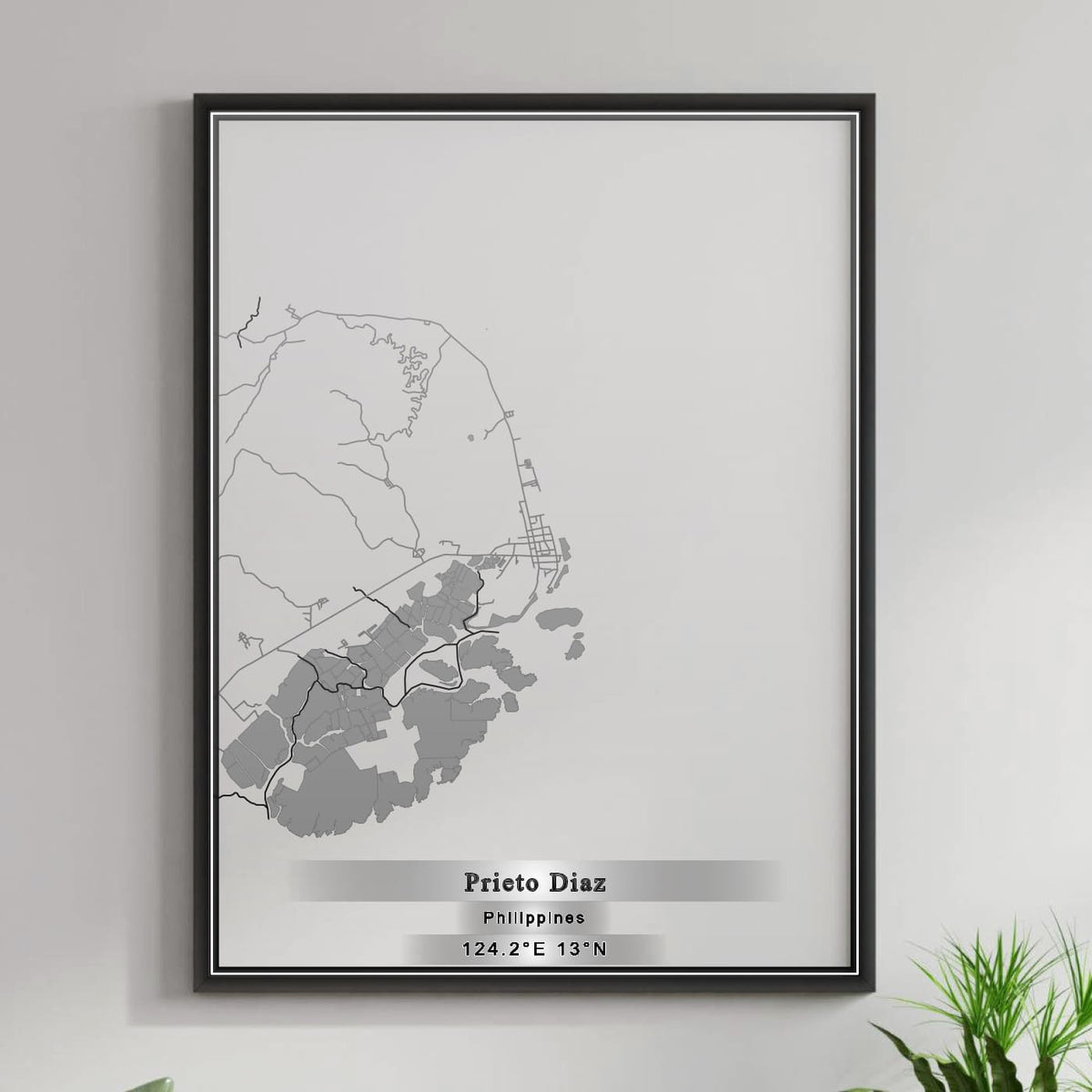 ROAD MAP OF PRIETO DIAZ, PHILIPPINES BY MAPBAKES