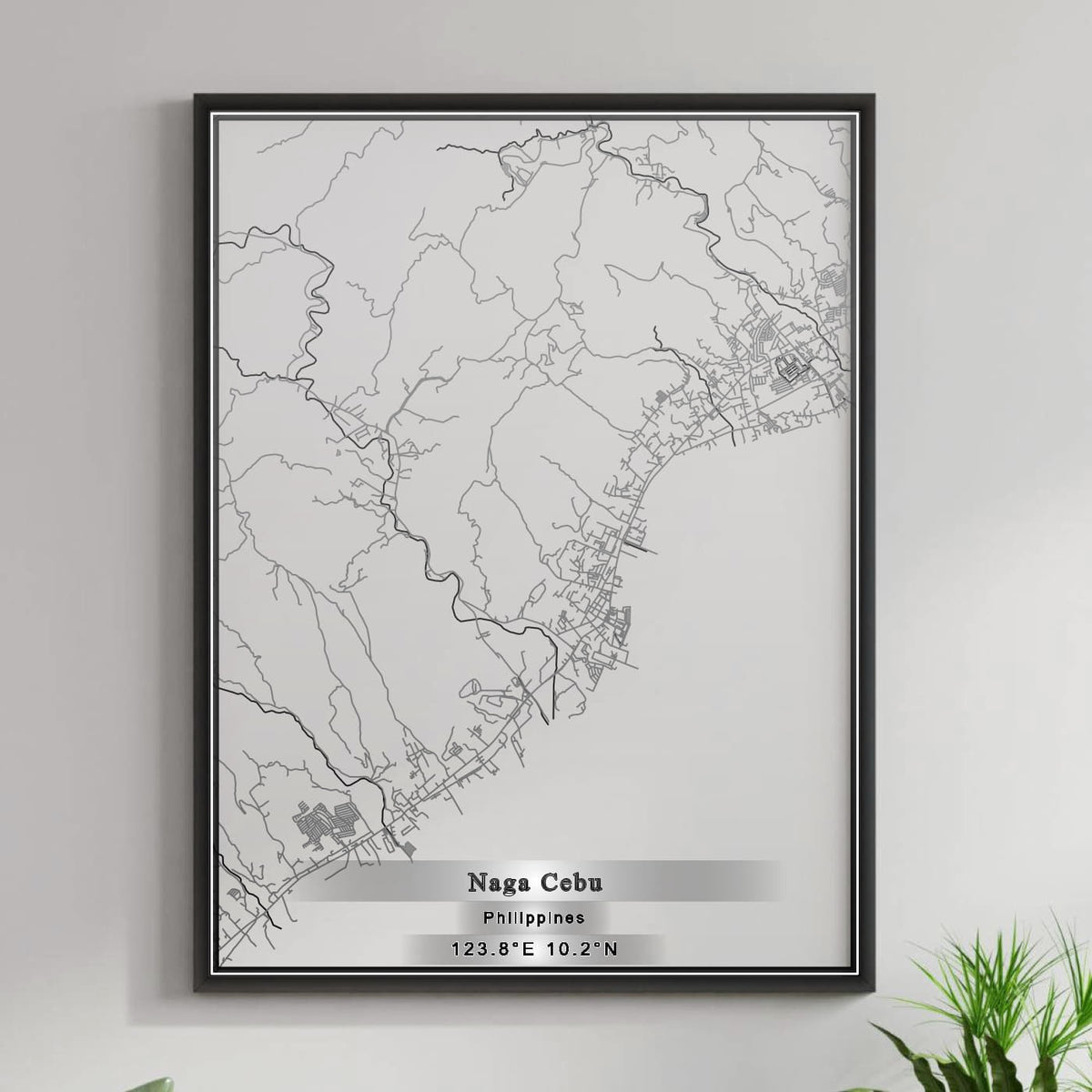ROAD MAP OF NAGA CEBU, PHILIPPINES BY MAPBAKES
