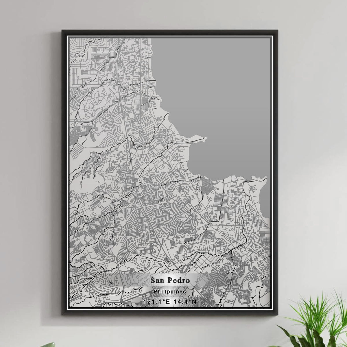 ROAD MAP OF SAN PEDRO, PHILIPPINES BY MAPBAKES