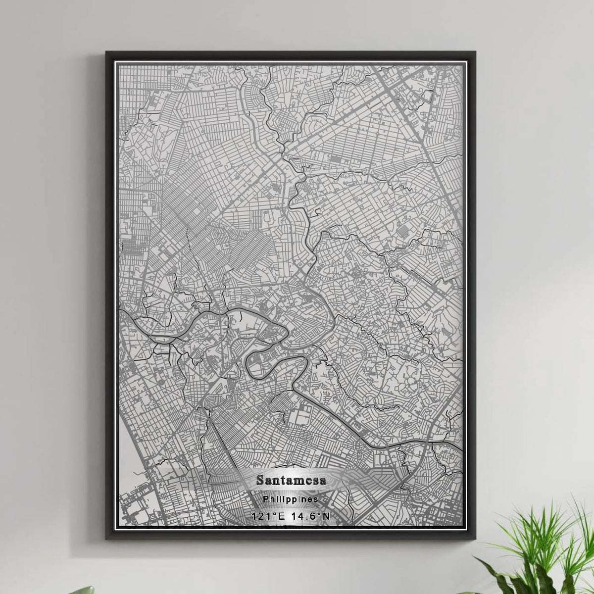 ROAD MAP OF SANTAMESA, PHILIPPINES BY MAPBAKES