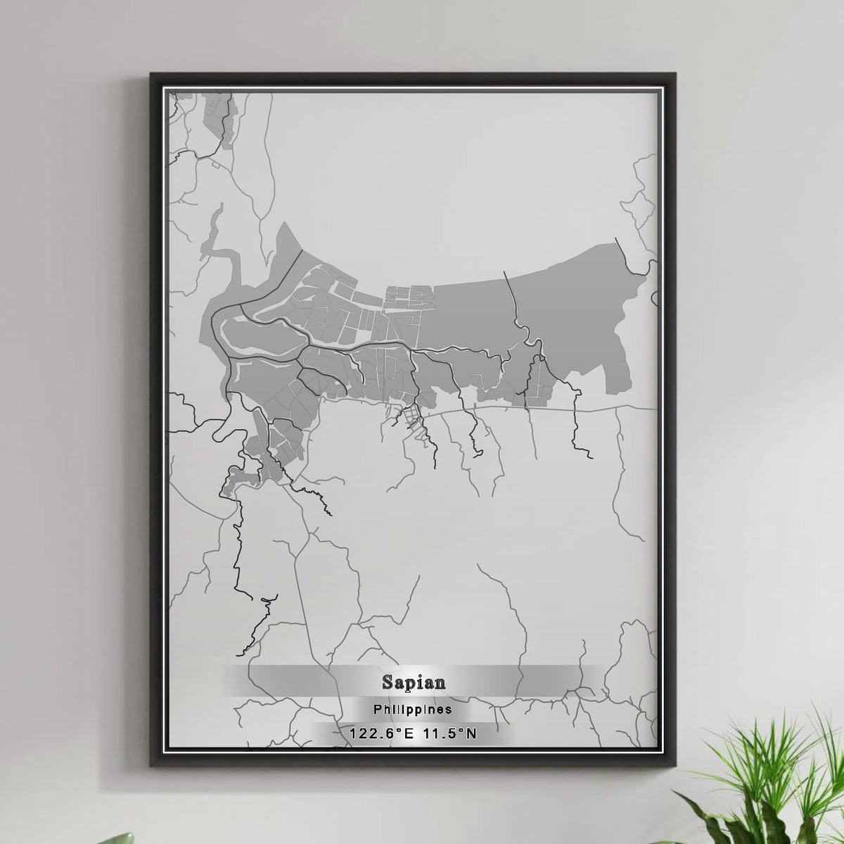 ROAD MAP OF SAPIAN, PHILIPPINES BY MAPBAKES