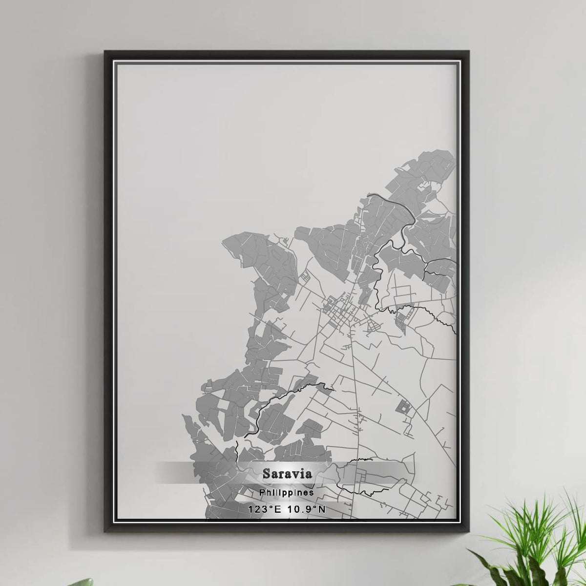 ROAD MAP OF SARAVIA, PHILIPPINES BY MAPBAKES