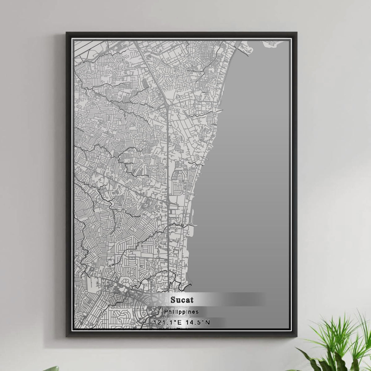ROAD MAP OF SUCAT, PHILIPPINES BY MAPBAKES