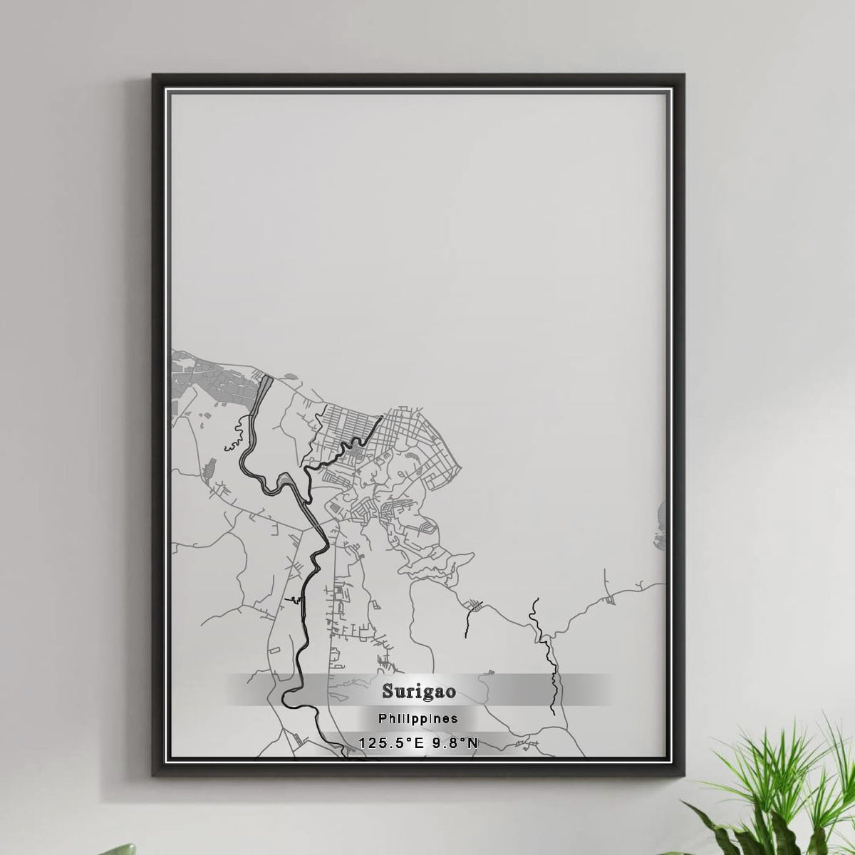 ROAD MAP OF SURIGAO, PHILIPPINES BY MAPBAKES