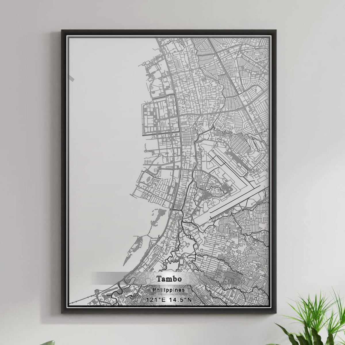 ROAD MAP OF TAMBO, PHILIPPINES BY MAPBAKES