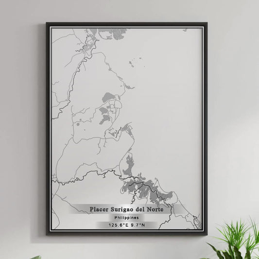 ROAD MAP OF PLACER SURIGAO DEL NORTE  , PHILIPPINES BY MAPBAKES