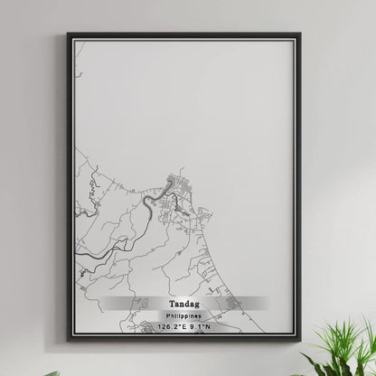 ROAD MAP OF TANDAG, PHILIPPINES BY MAPBAKES