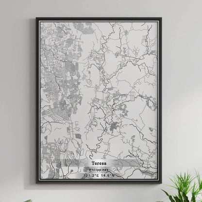 ROAD MAP OF TERESA, PHILIPPINES BY MAPBAKES