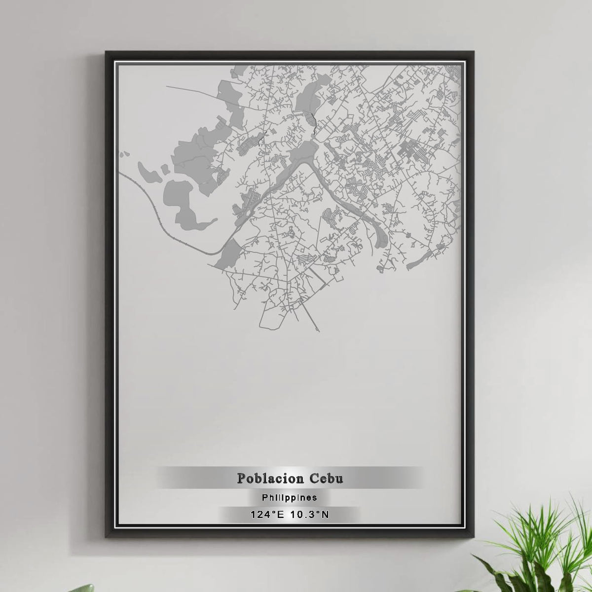ROAD MAP OF POBLACION CEBU, PHILIPPINES BY MAPBAKES
