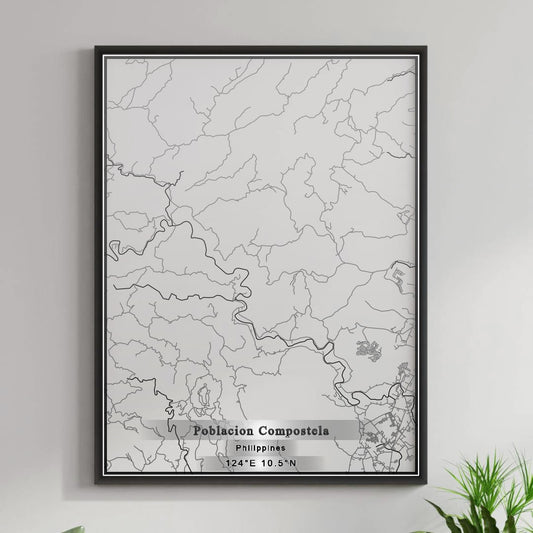 ROAD MAP OF POBLACION COMPOSTELA, PHILIPPINES BY MAPBAKES