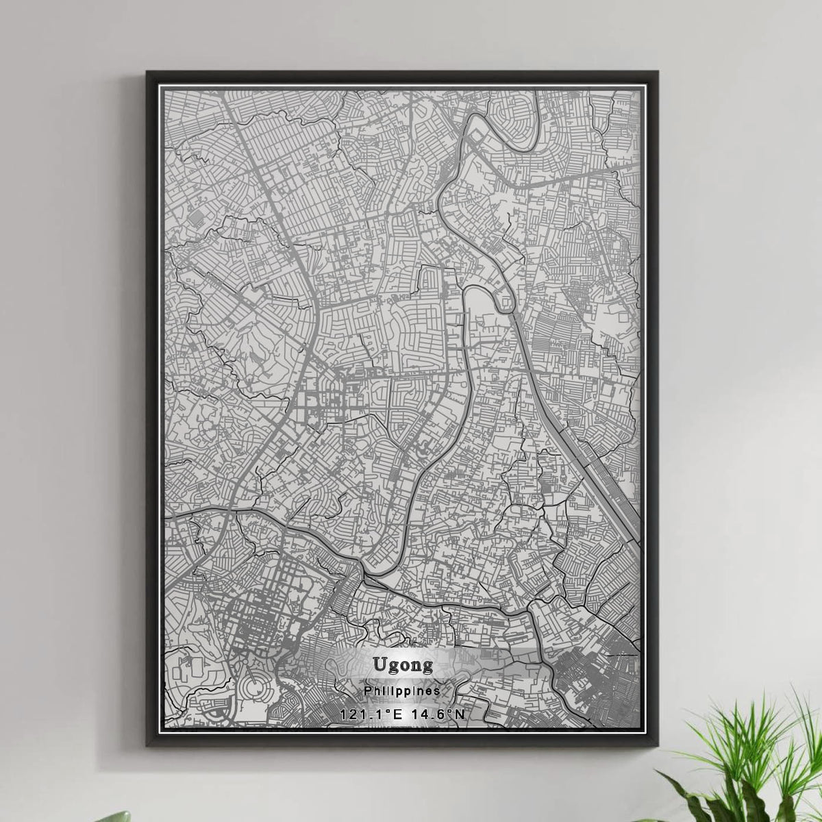 ROAD MAP OF UGONG, PHILIPPINES BY MAPBAKES
