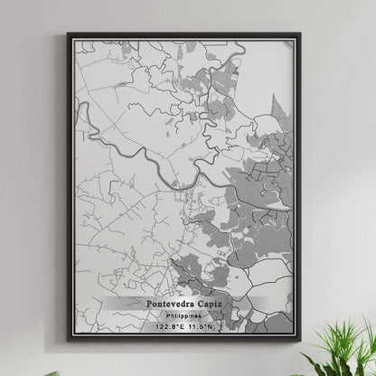 ROAD MAP OF PONTEVEDRA CAPIZ, PHILIPPINES BY MAPBAKES