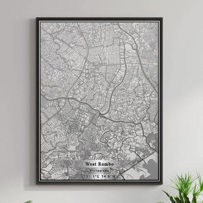 ROAD MAP OF WEST REMBO, PHILIPPINES BY MAPBAKES