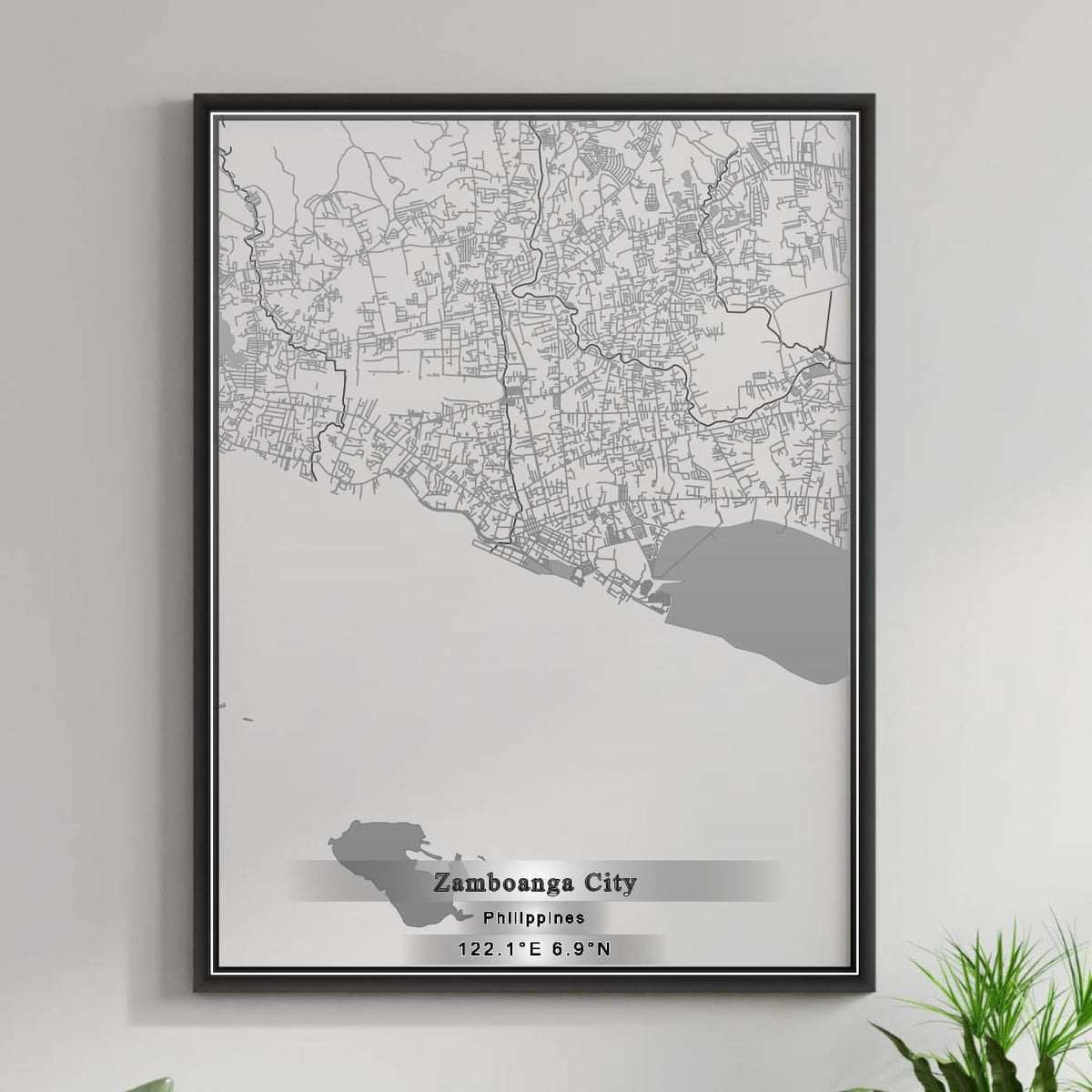 ROAD MAP OF ZAMBOANGA CITY, PHILIPPINES BY MAPBAKES