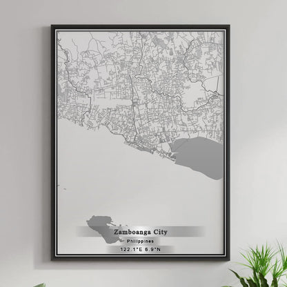 ROAD MAP OF ZAMBOANGA CITY, PHILIPPINES BY MAPBAKES