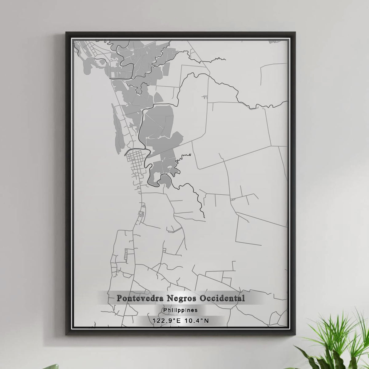 ROAD MAP OF PONTEVEDRA NEGROS OCCIDENTAL, PHILIPPINES BY MAPBAKES