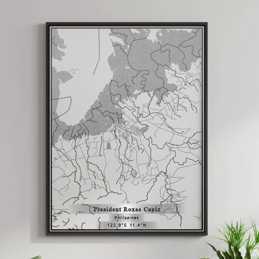 ROAD MAP OF PRESIDENT ROXAS CAPIZ, PHILIPPINES BY MAPBAKES