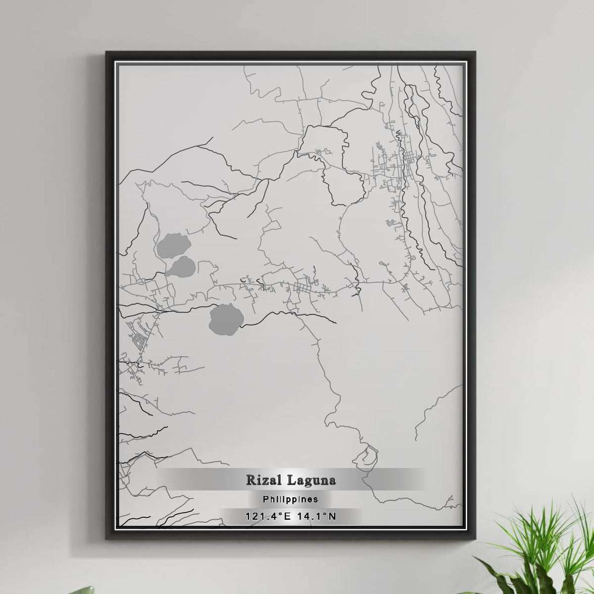 ROAD MAP OF RIZAL LAGUNA, PHILIPPINES BY MAPBAKES