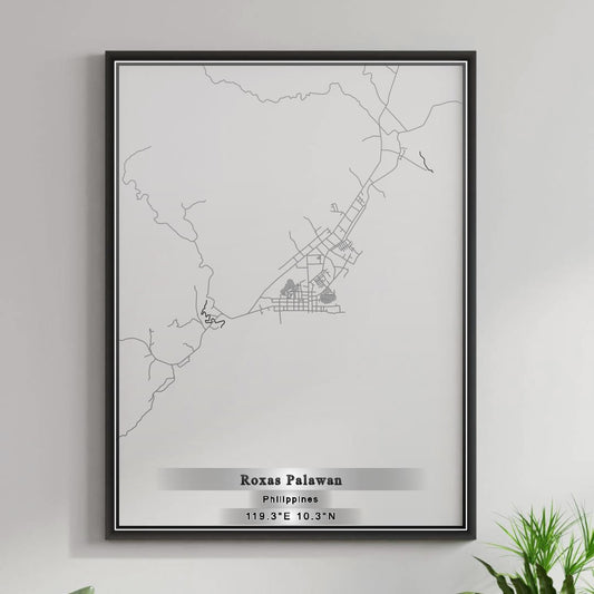 ROAD MAP OF ROXAS PALAWAN, PHILIPPINES BY MAPBAKES
