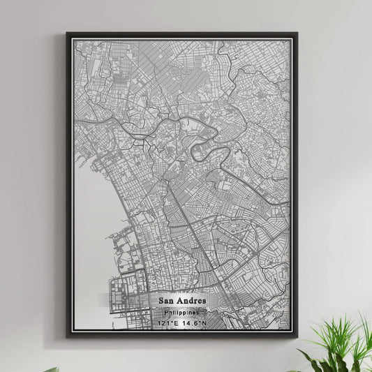 ROAD MAP OF SAN ANDRES, PHILIPPINES BY MAPBAKES