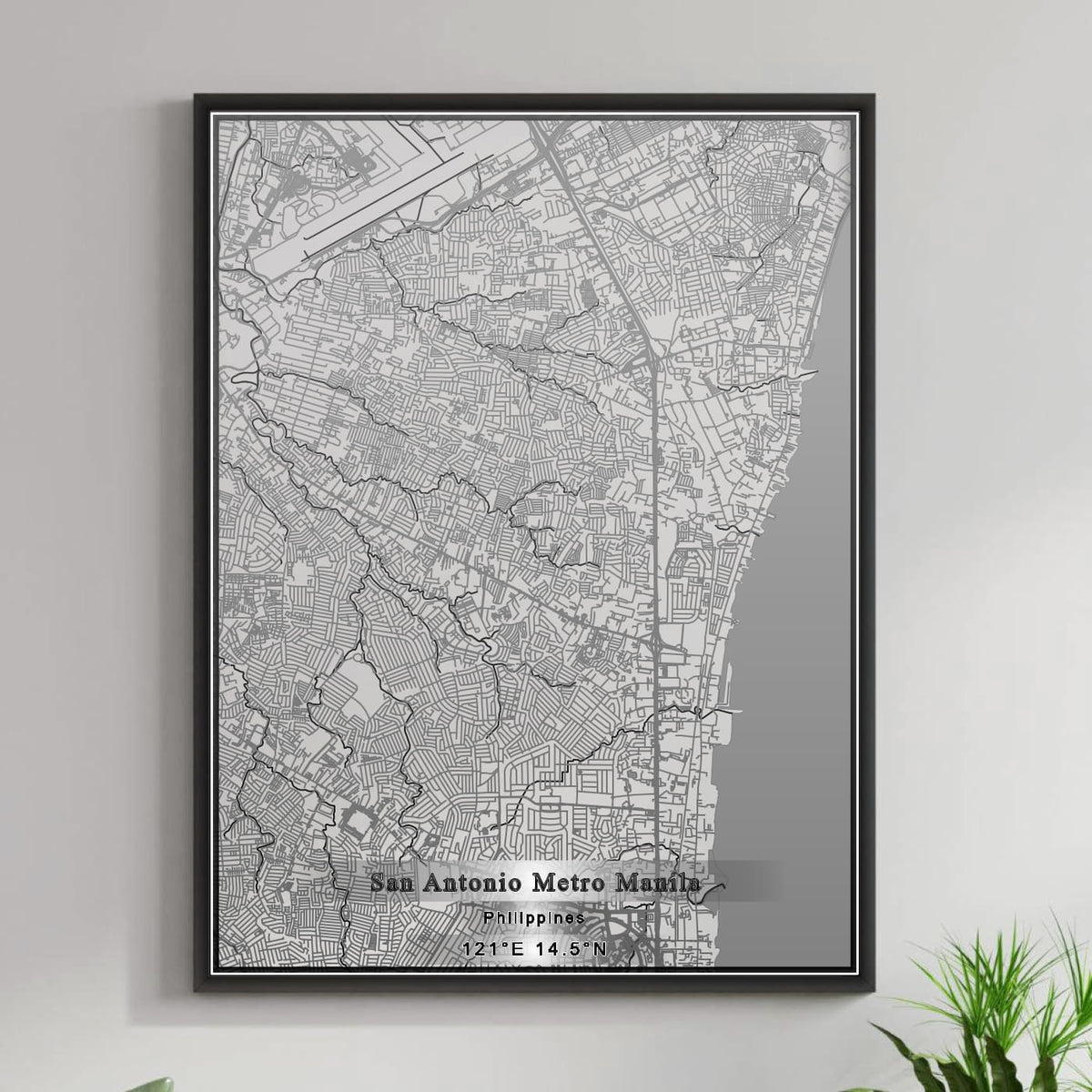 ROAD MAP OF SAN ANTONIO METRO MANILA, PHILIPPINES BY MAPBAKES