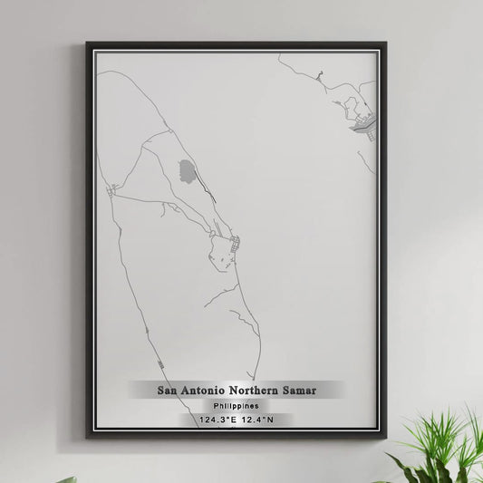 ROAD MAP OF SAN ANTONIO NORTHERN SAMAR, PHILIPPINES BY MAPBAKES