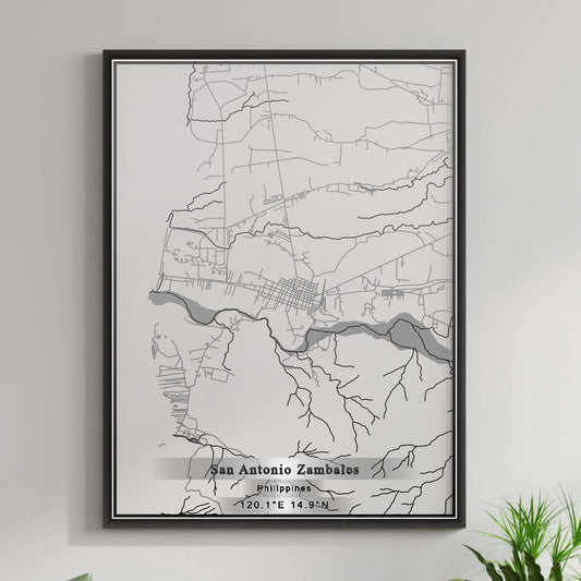 ROAD MAP OF SAN ANTONIO ZAMBALES, PHILIPPINES BY MAPBAKES