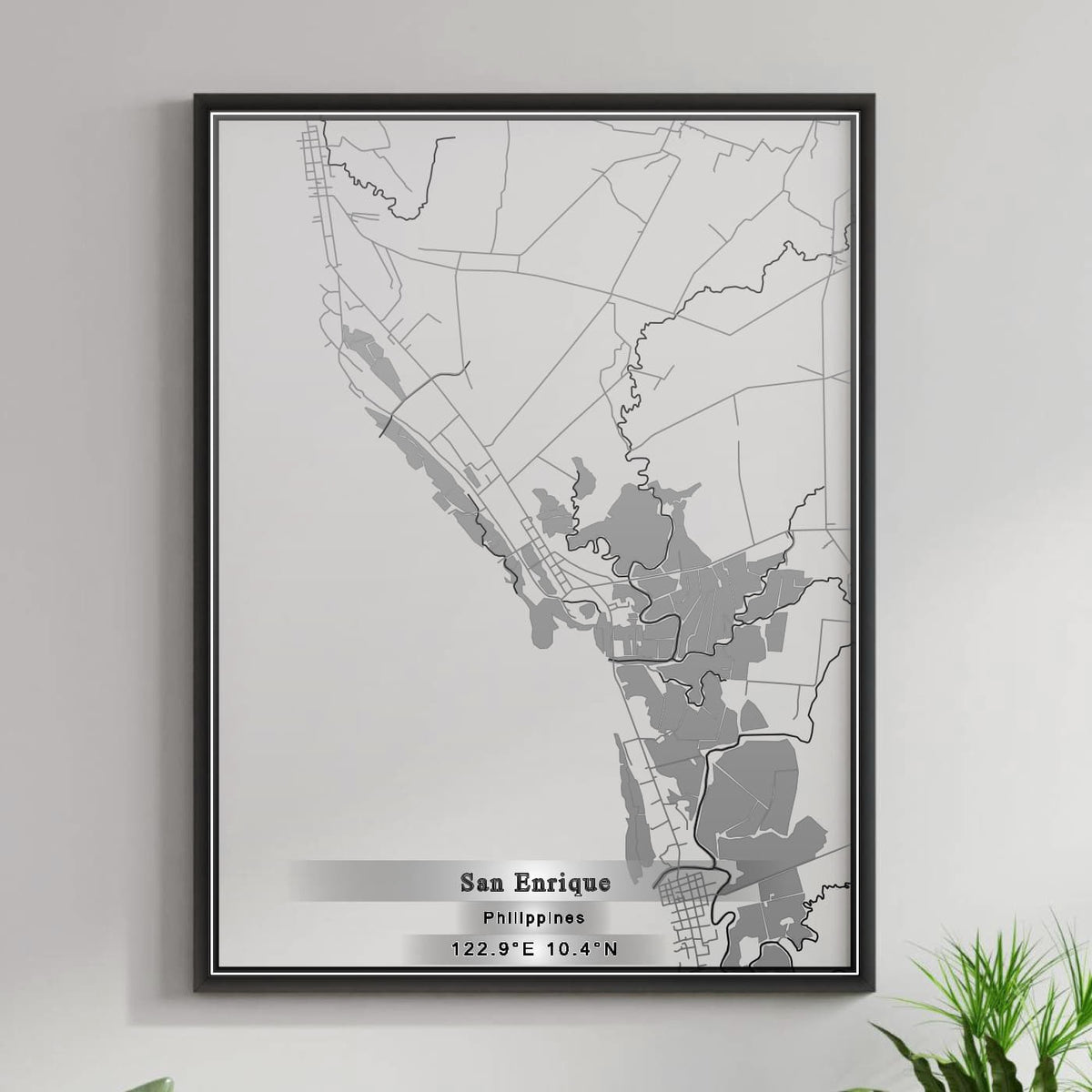 ROAD MAP OF SAN ENRIQUE, PHILIPPINES BY MAPBAKES