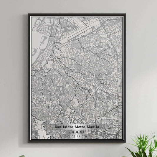 ROAD MAP OF SAN ISIDRO METRO MANILA, PHILIPPINES BY MAPBAKES