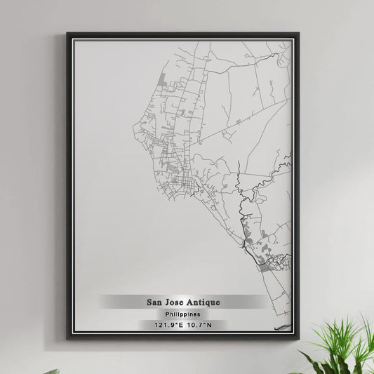 ROAD MAP OF SAN JOSE ANTIQUE, PHILIPPINES BY MAPBAKES
