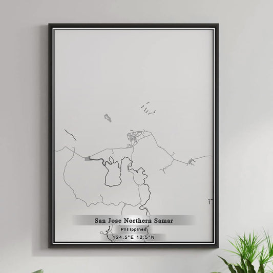 ROAD MAP OF SAN JOSE NORTHERN SAMAR, PHILIPPINES BY MAPBAKES