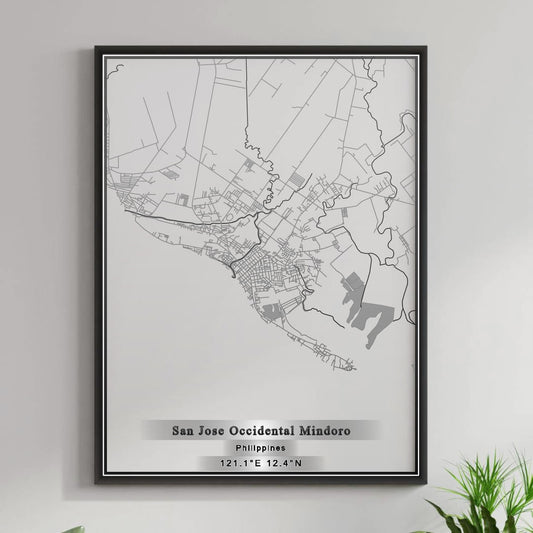 ROAD MAP OF SAN JOSE OCCIDENTAL MINDORO, PHILIPPINES BY MAPBAKES