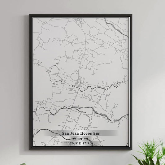 ROAD MAP OF SAN JUAN ILOCOS SUR, PHILIPPINES BY MAPBAKES