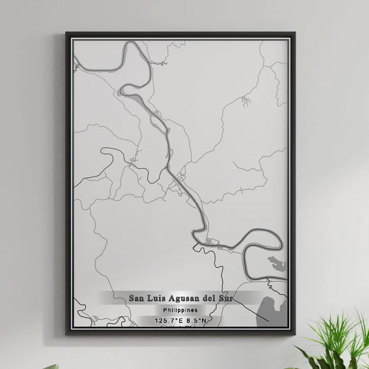 ROAD MAP OF SAN LUIS AGUSAN DEL SUR, PHILIPPINES BY MAPBAKES