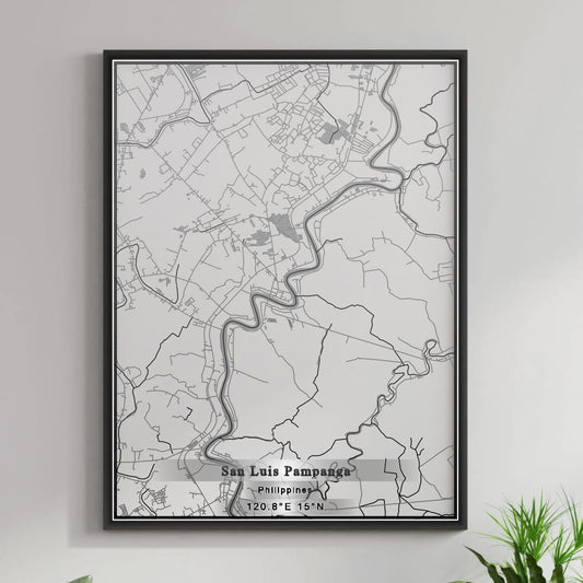 ROAD MAP OF SAN LUIS PAMPANGA, PHILIPPINES BY MAPBAKES