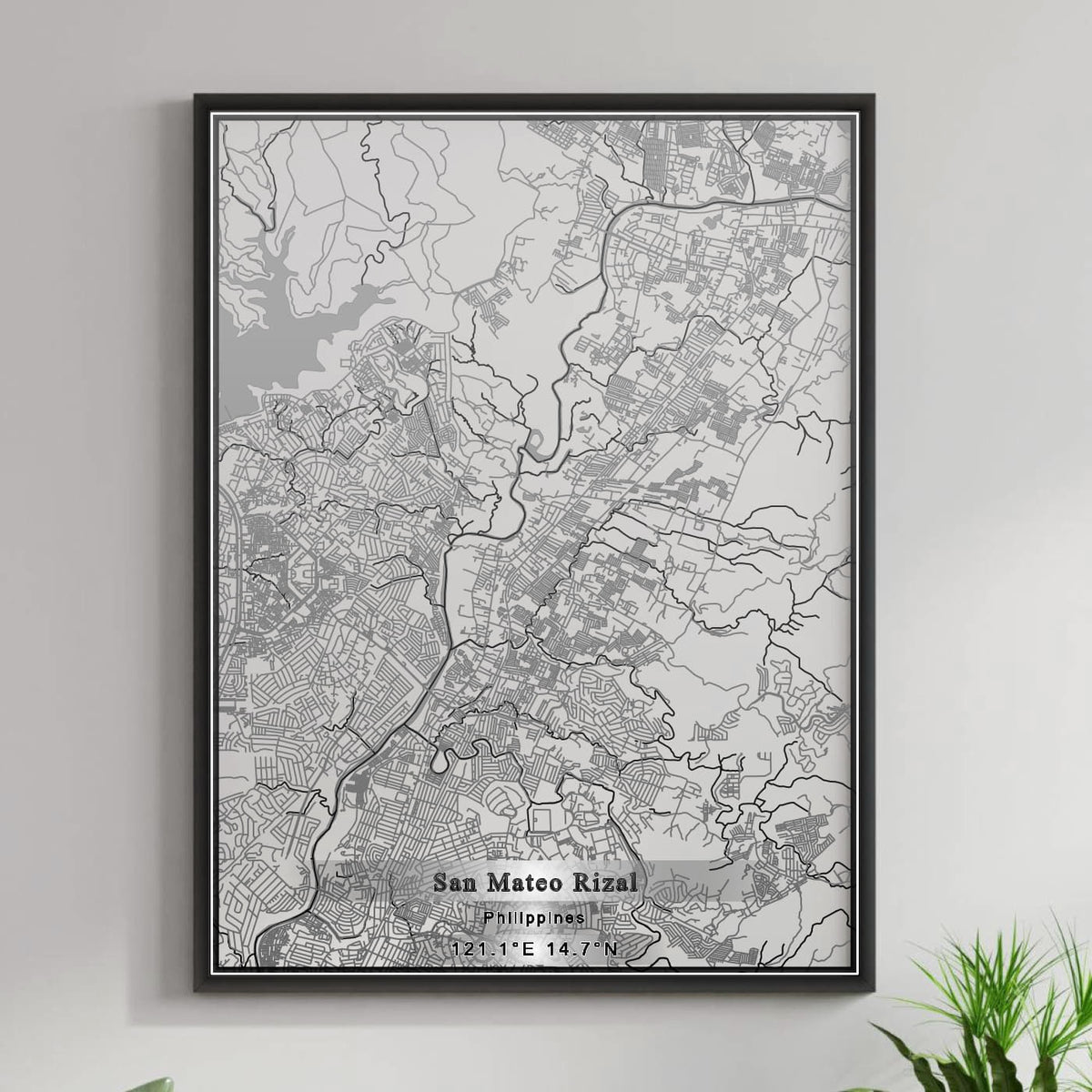ROAD MAP OF SAN MATEO RIZAL, PHILIPPINES BY MAPBAKES