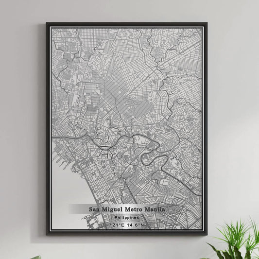 ROAD MAP OF SAN MIGUEL METRO MANILA, PHILIPPINES BY MAPBAKES