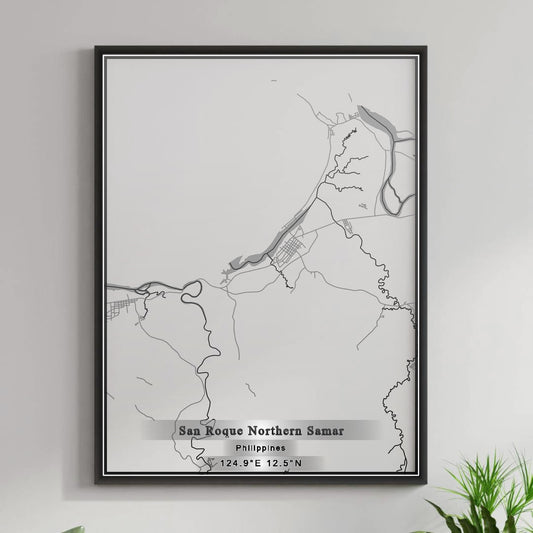 ROAD MAP OF SAN ROQUE NORTHERN SAMAR, PHILIPPINES BY MAPBAKES