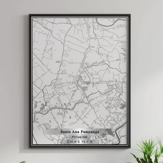 ROAD MAP OF SANTA ANA PAMPANGA, PHILIPPINES BY MAPBAKES