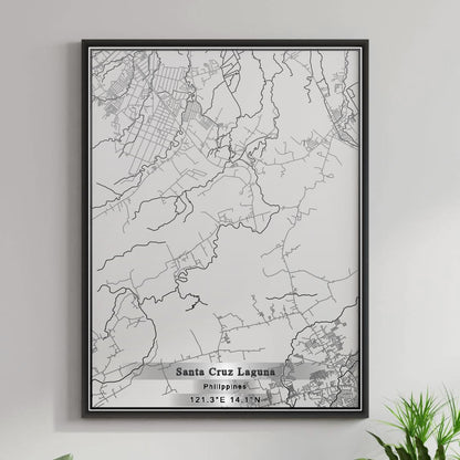 ROAD MAP OF SANTA CRUZ LAGUNA, PHILIPPINES BY MAPBAKES