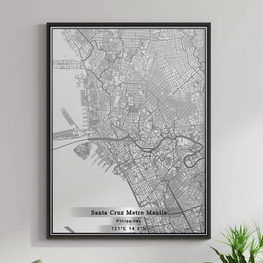ROAD MAP OF SANTA CRUZ METRO MANILA, PHILIPPINES BY MAPBAKES