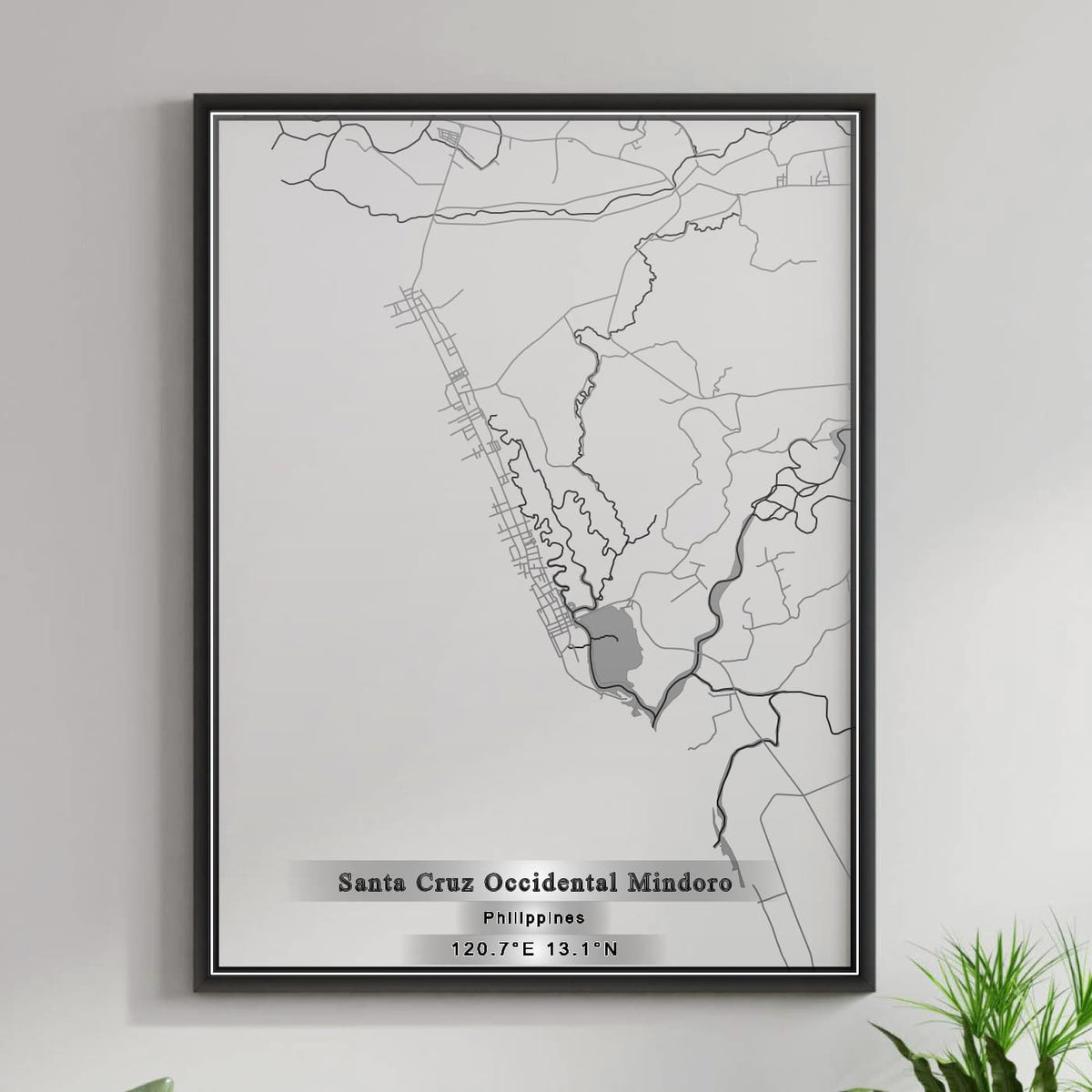 ROAD MAP OF SANTA CRUZ OCCIDENTAL MINDORO, PHILIPPINES BY MAPBAKES