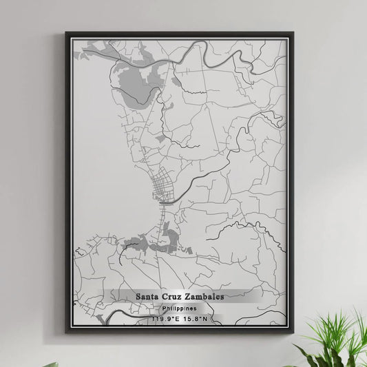 ROAD MAP OF SANTA CRUZ ZAMBALES, PHILIPPINES BY MAPBAKES