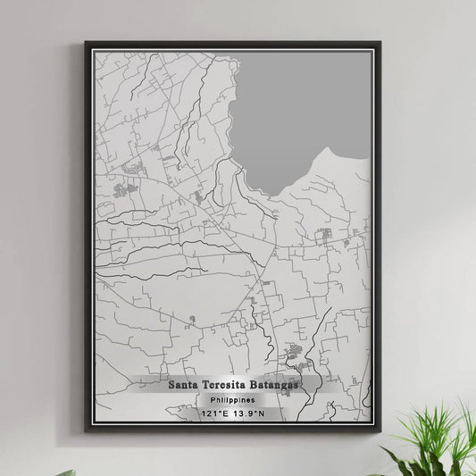 ROAD MAP OF SANTA TERESITA BATANGAS, PHILIPPINES BY MAPBAKES