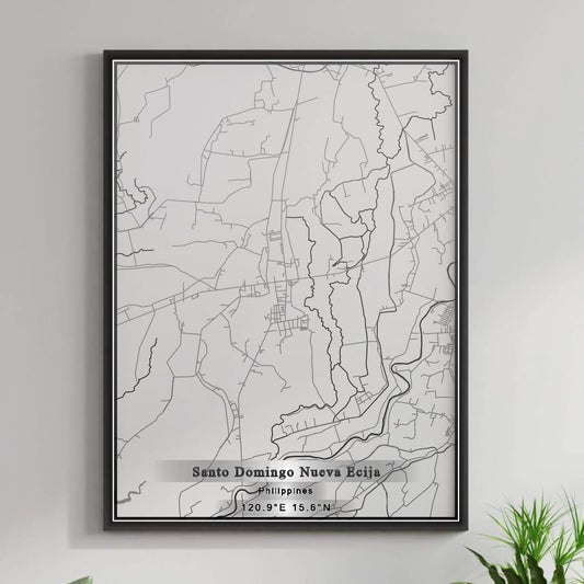 ROAD MAP OF SANTO DOMINGO NUEVA ECIJA, PHILIPPINES BY MAPBAKES