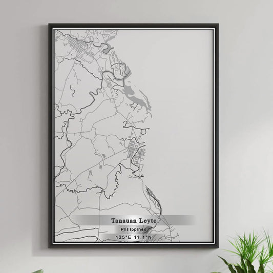 ROAD MAP OF TANAUAN LEYTE, PHILIPPINES BY MAPBAKES