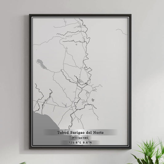 ROAD MAP OF TUBOD SURIGAO DEL NORTE, PHILIPPINES BY MAPBAKES