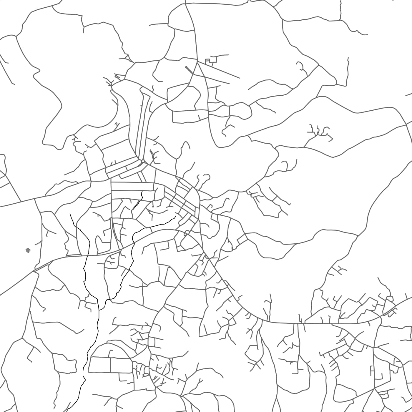 ROAD MAP OF MUBENDE, UGANDA BY MAPBAKES